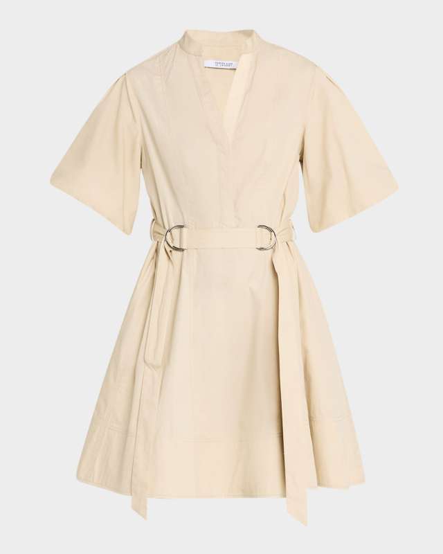 Bennett Balloon-Sleeve Belted Dress